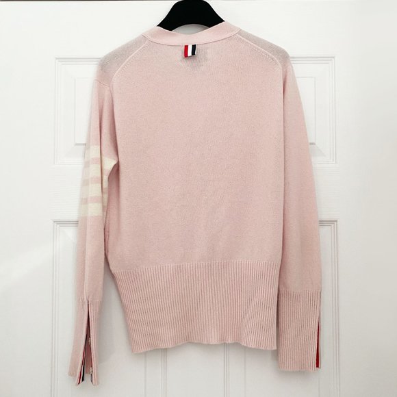 Thom Browne Pink Cashmere Cardigan, size 42 (fits like a fitted size Small). - Picture 12 of 15